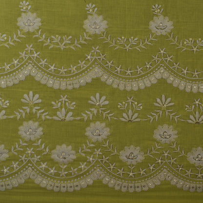 Colored Color Cotton Plazo Embroidery Fabric