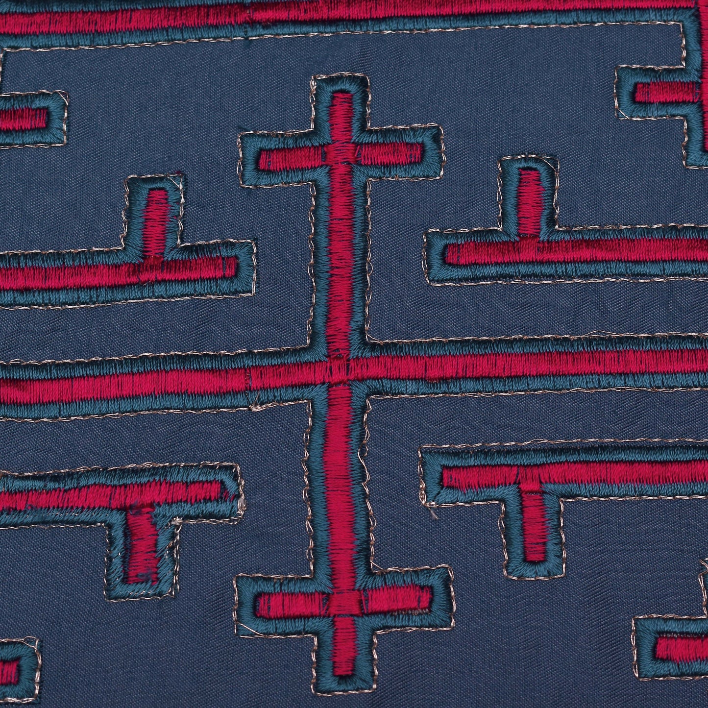 Blue Color Denim Embroidery Fabric