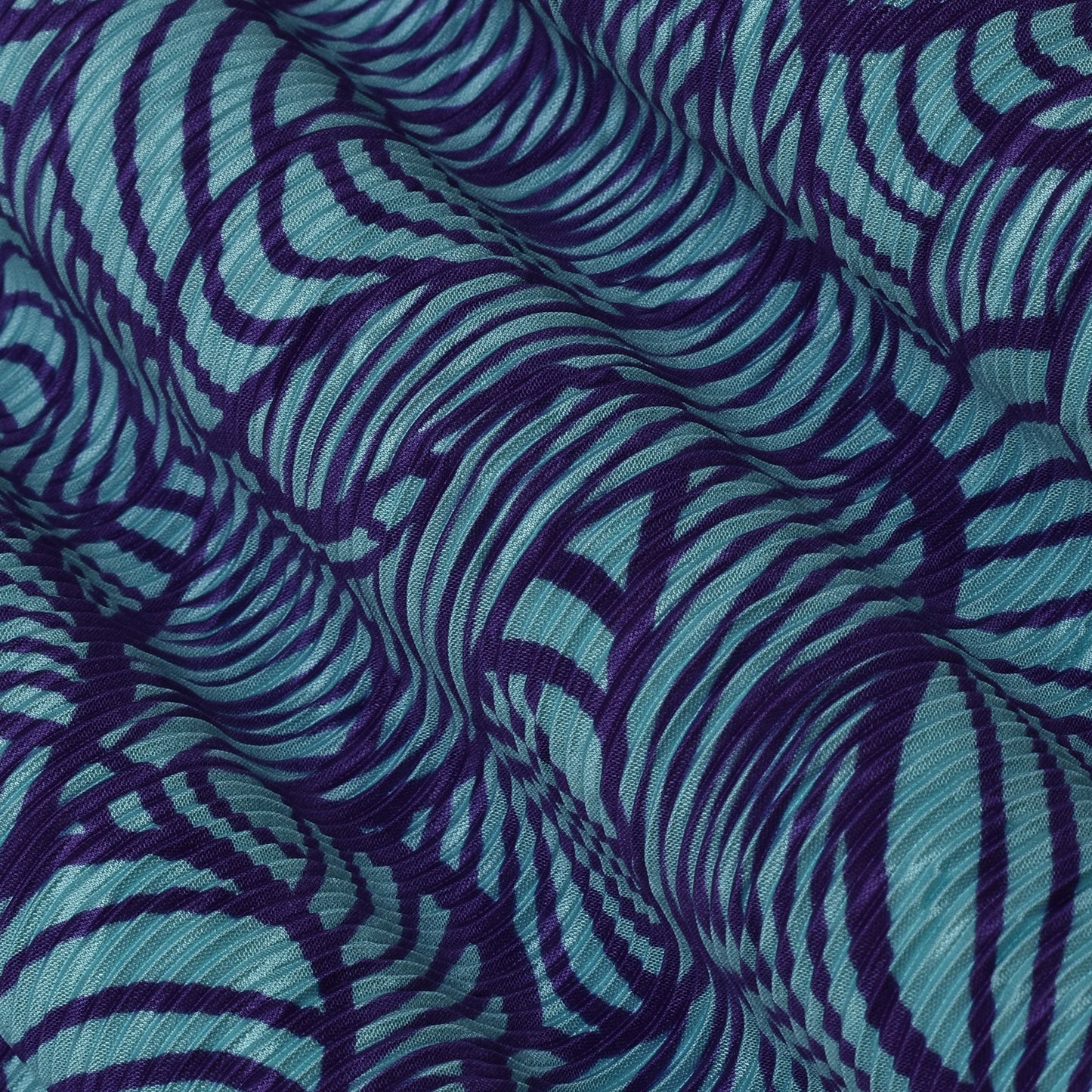 Multi Colored Crush Satin Print Fabric