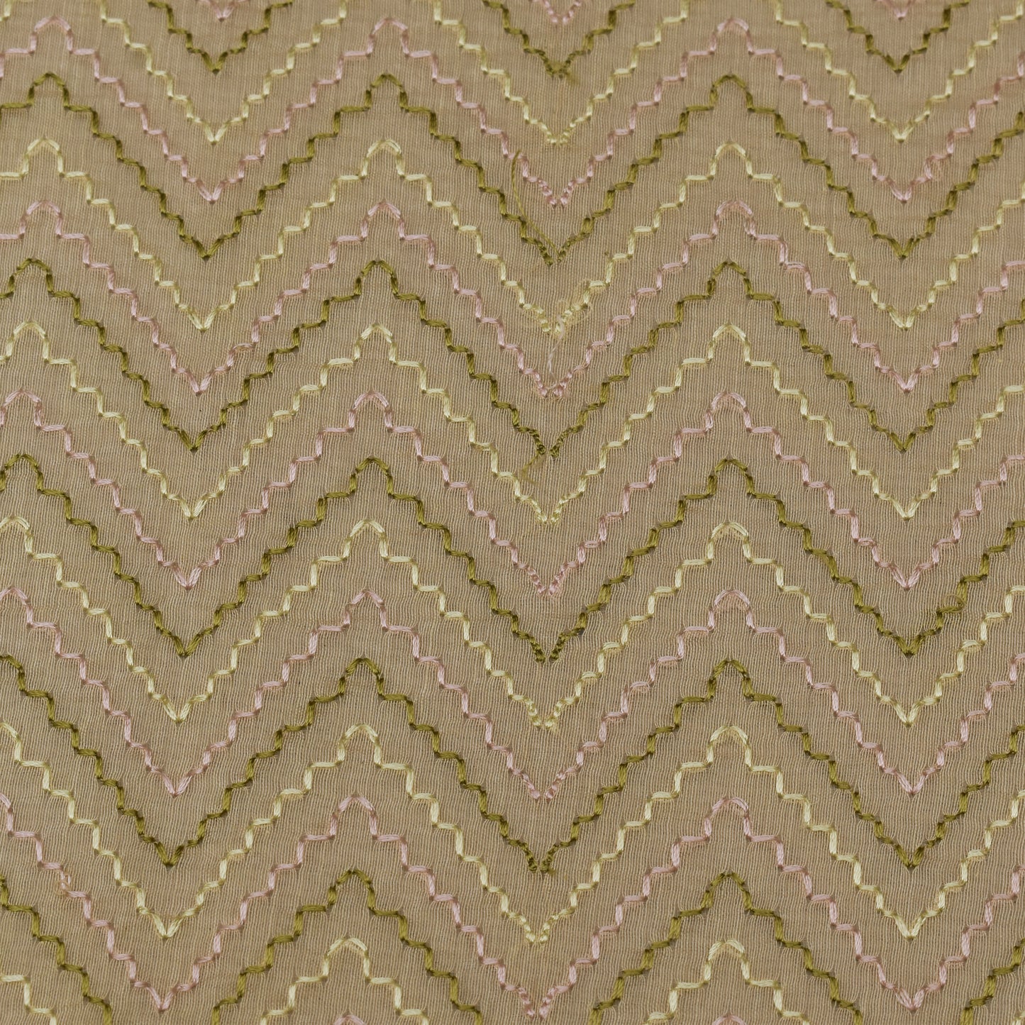 Beige Color Chanderi Booti Fabric