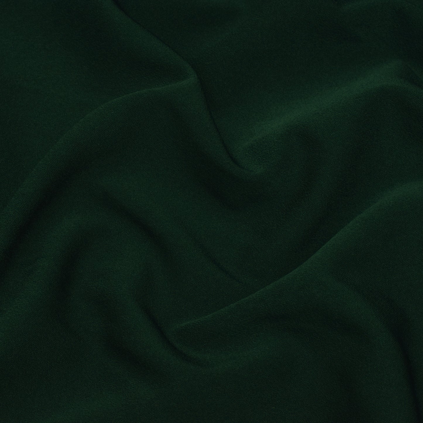 Bottle Green Solid Color Banana Crepe Fabric