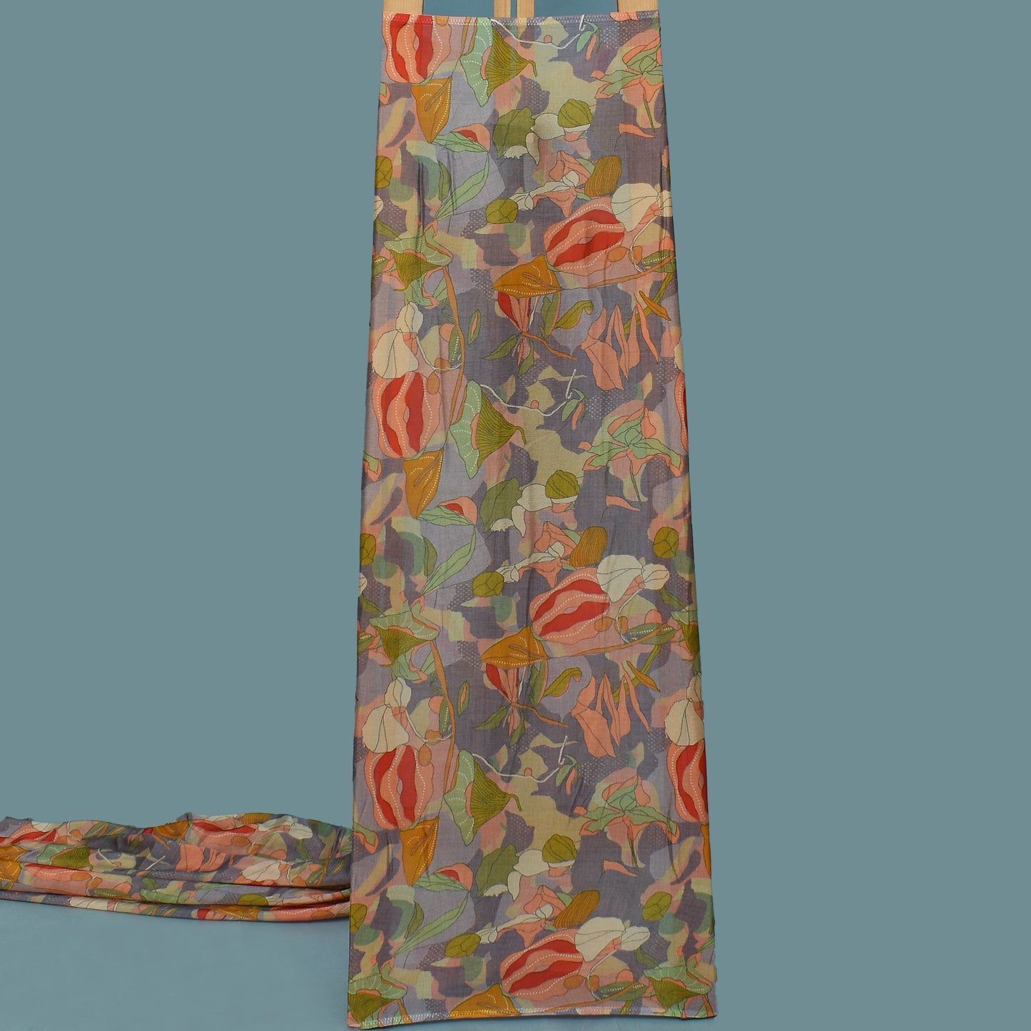 Multi Color Chinon Print Fabric