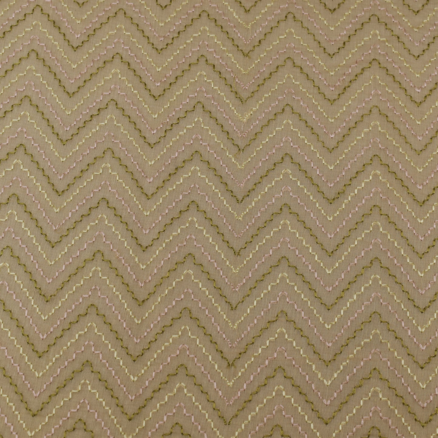 Beige Color Chanderi Booti Fabric