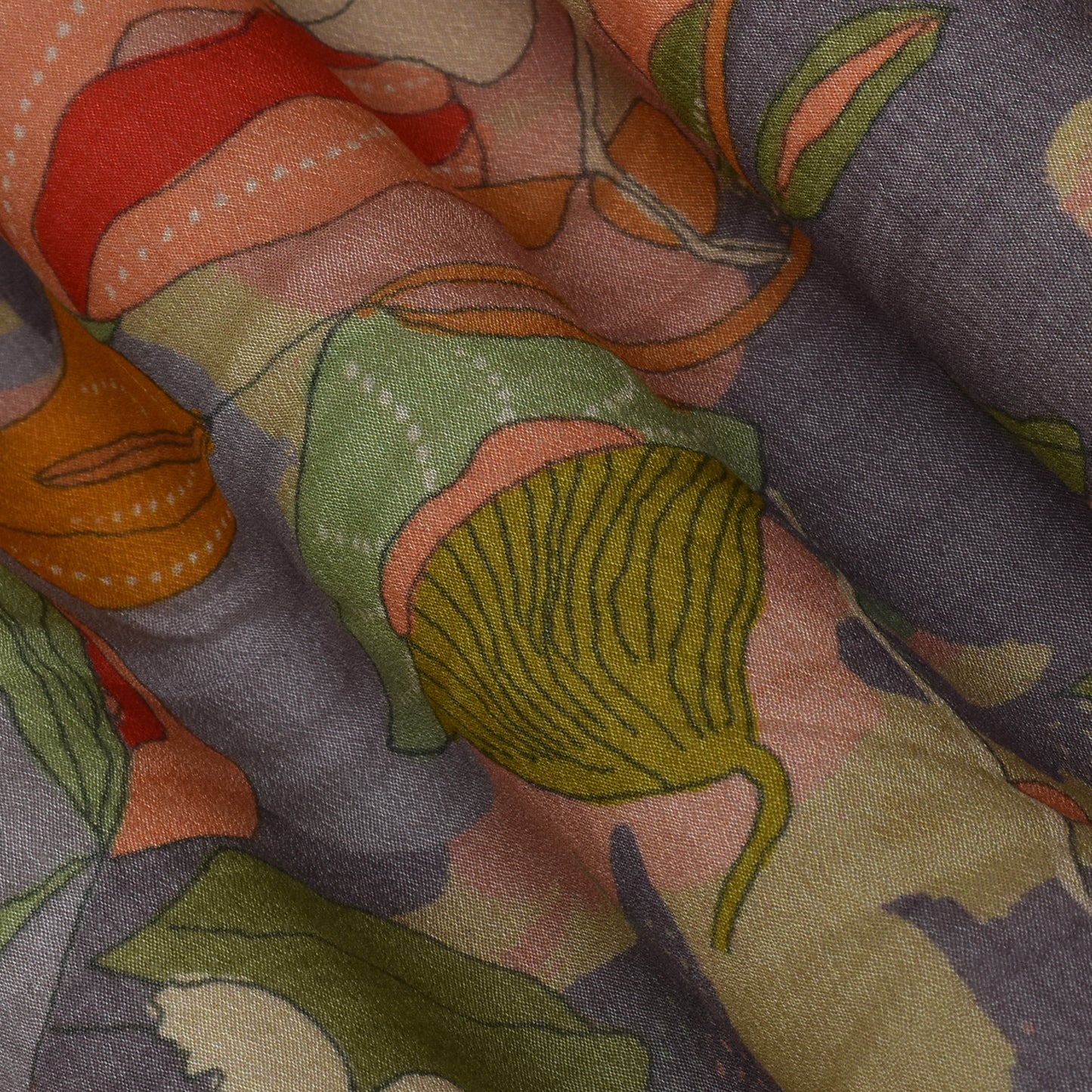 Multi Color Chinon Print Fabric