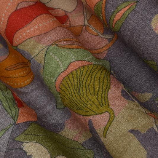 Multi Color Chinon Print Fabric