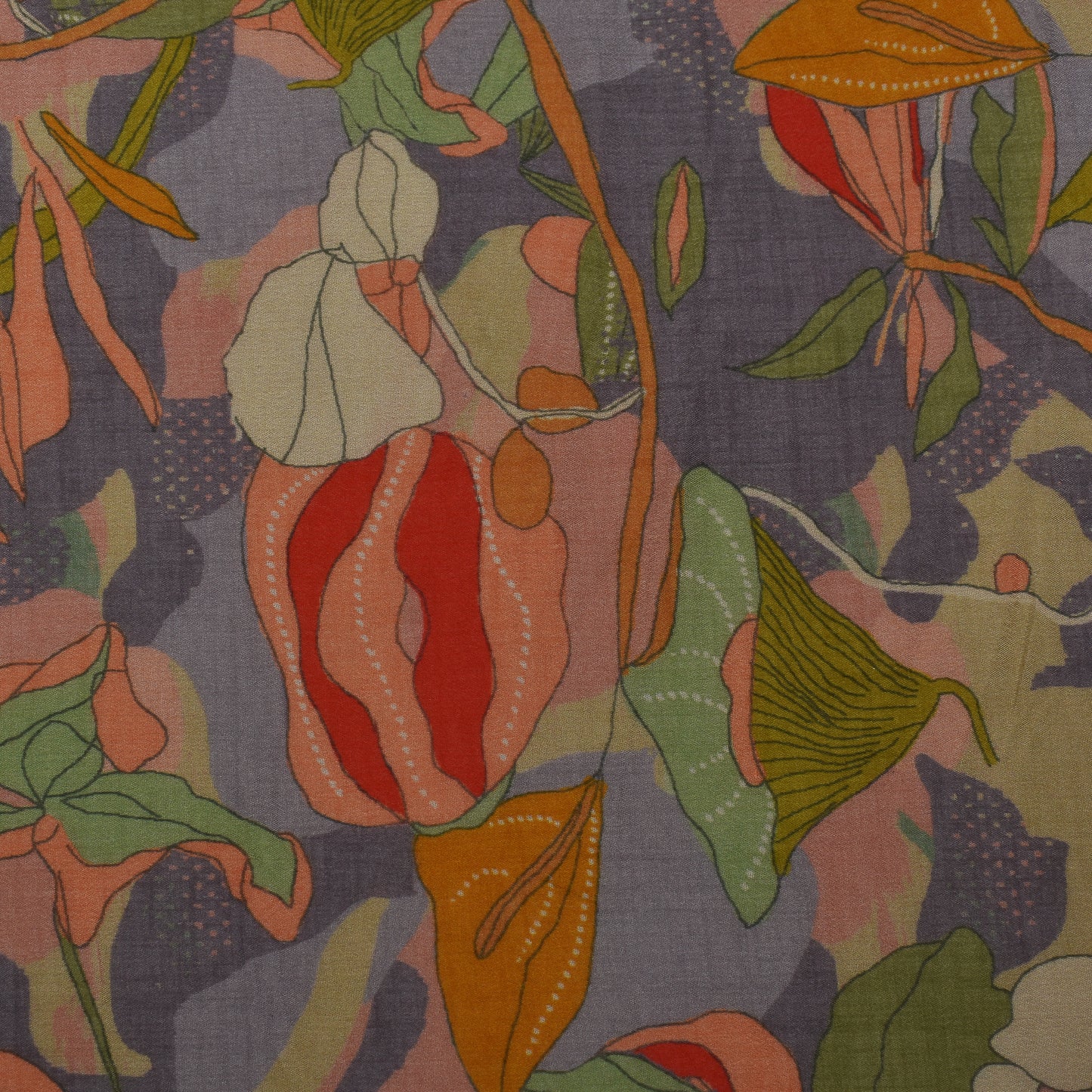 Multi Color Chinon Print Fabric