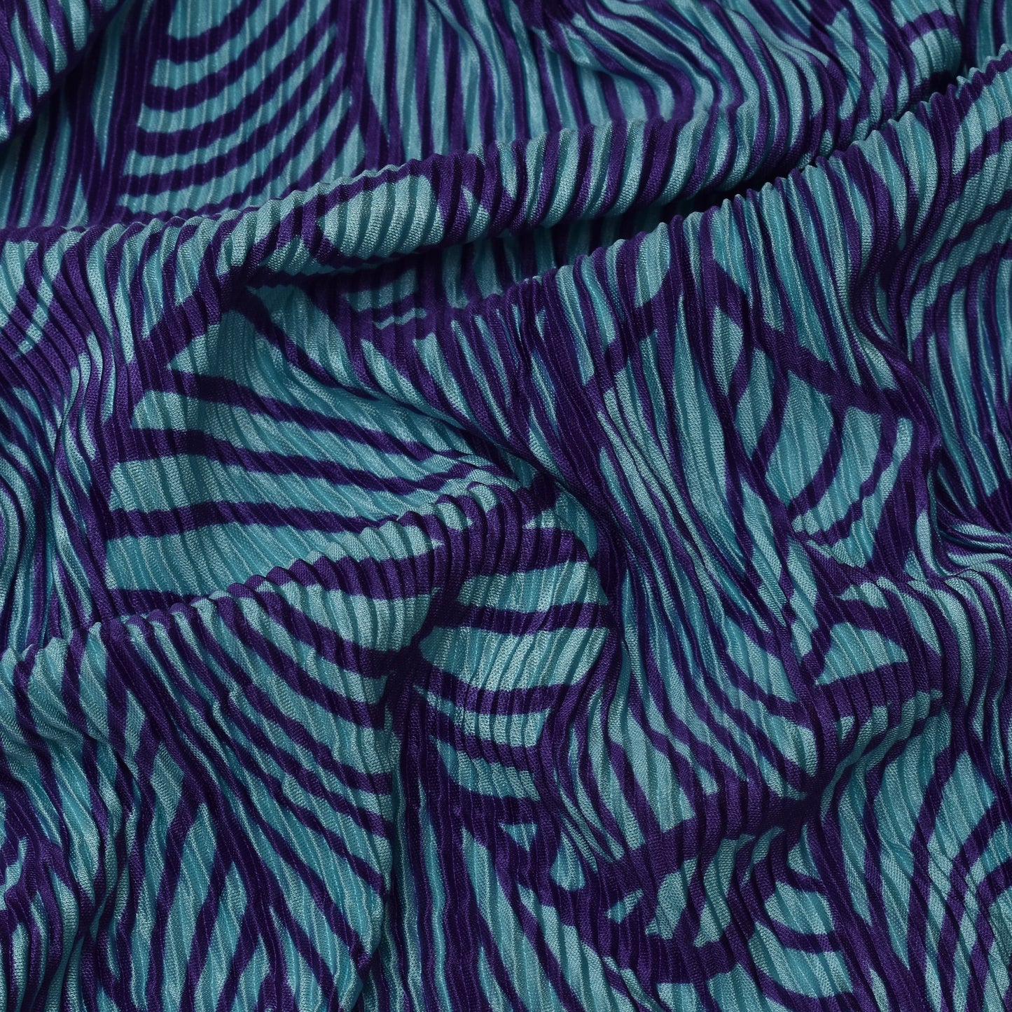 Multi Colored Crush Satin Print Fabric