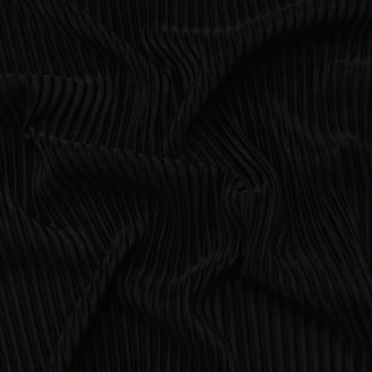 Black Color Crush Satin Fabric