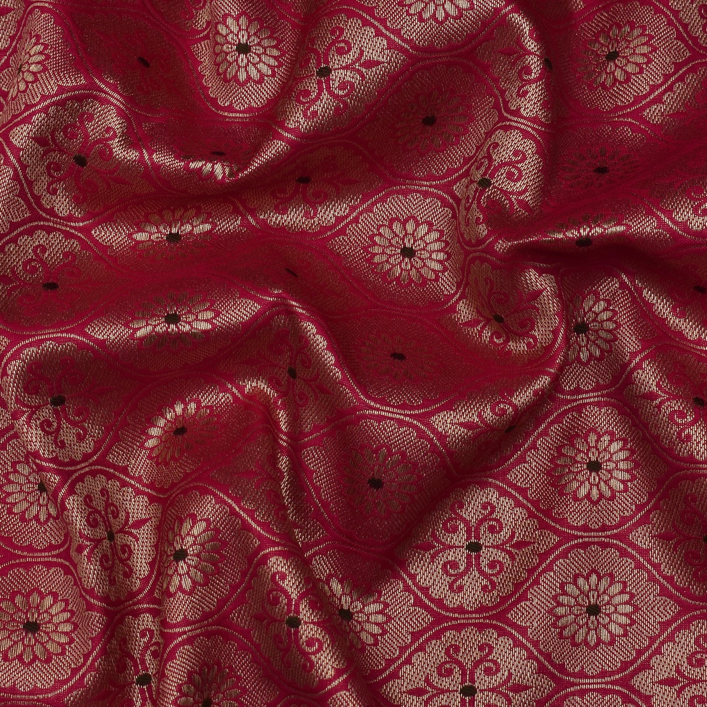 Rani Color Katan Meena Brocade Fabric