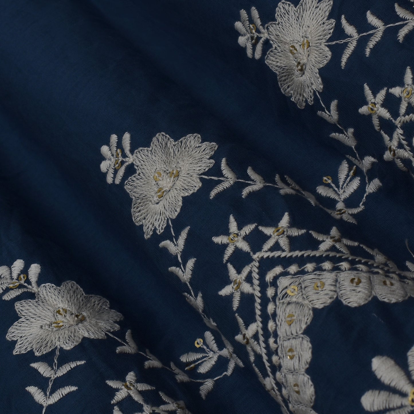 Colored Color Cotton Plazo Embroidery Fabric