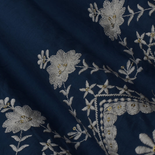 Colored Color Cotton Plazo Embroidery Fabric