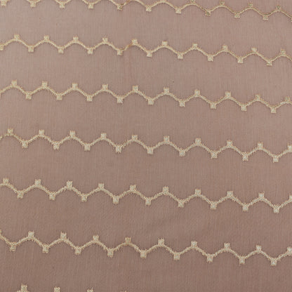 Pale Pink Color Chanderi Stripe Fabric