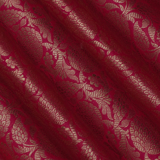 Pink Color Katan Meena Brocade Fabric