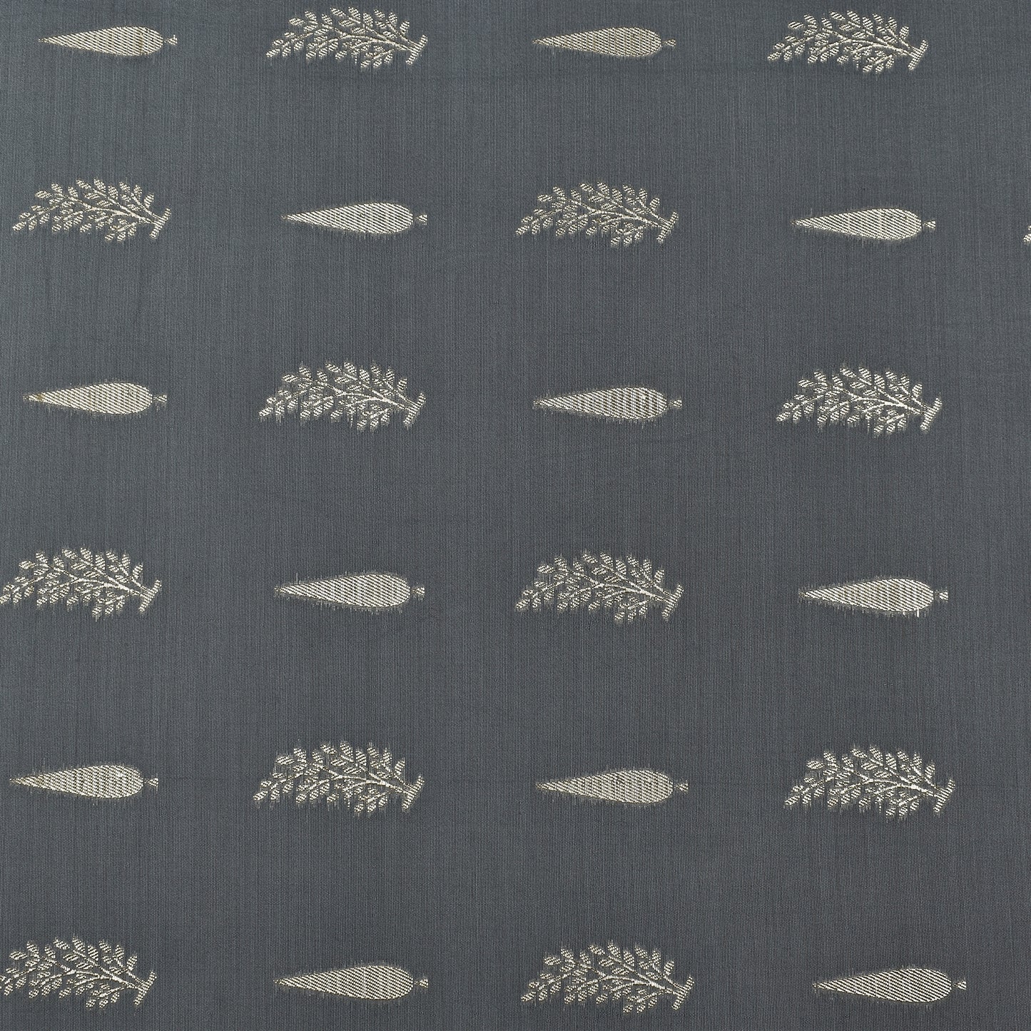 Grey  Color  Chanderi Jacquard Fabric