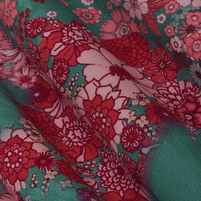 Multi Color Modal Satin Print Fabric