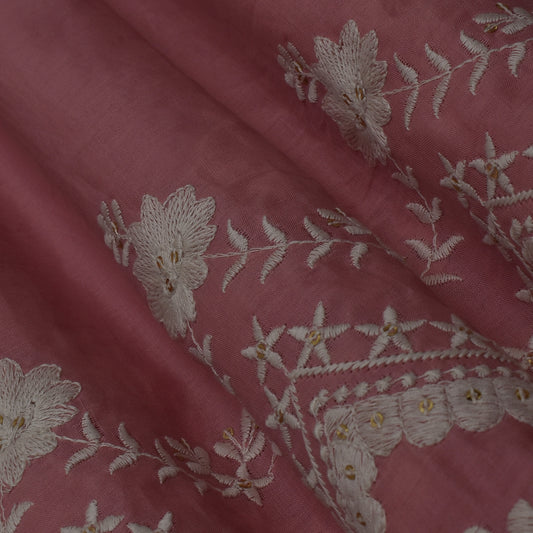 Colored Color Cotton Plazo Embroidery Fabric