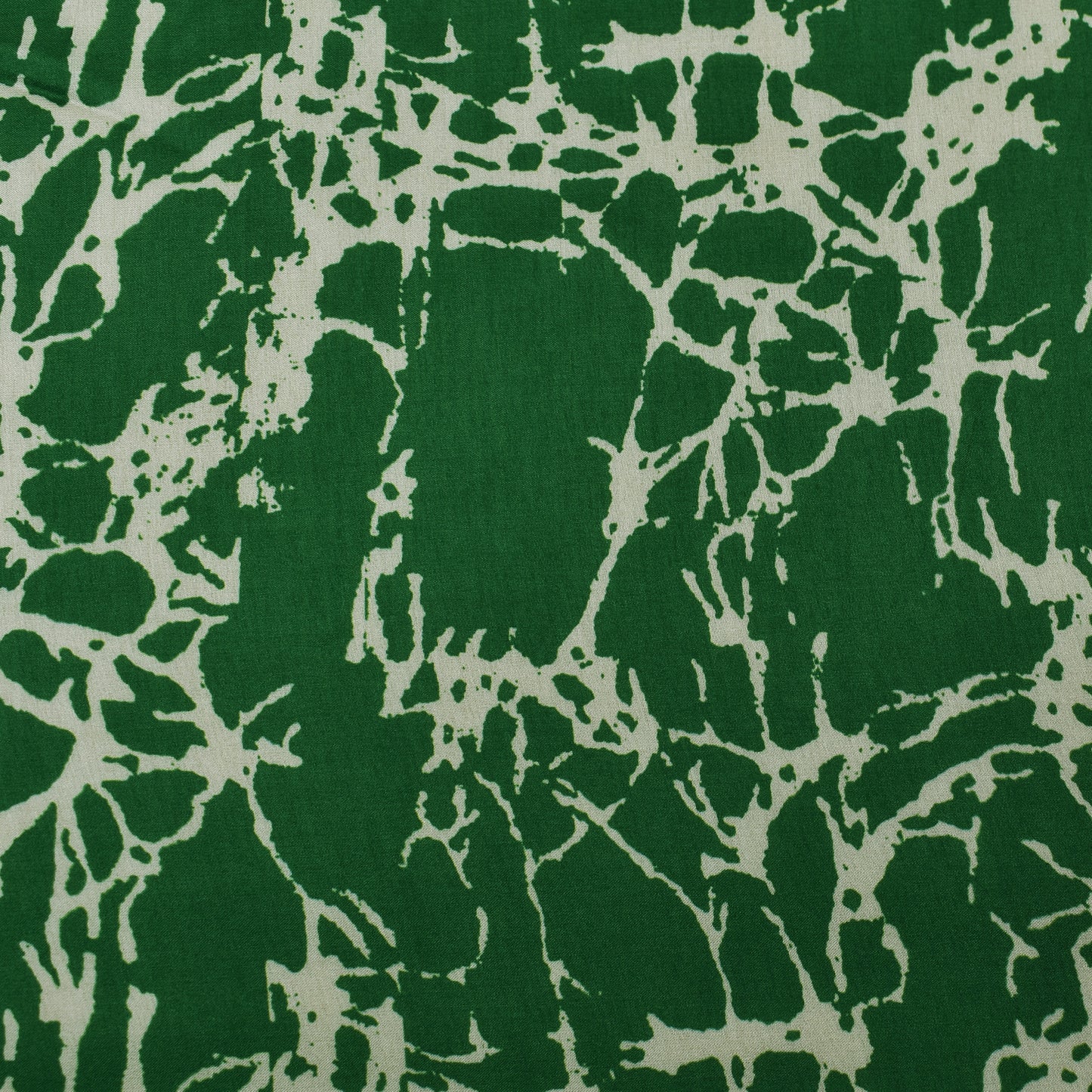 Green Color Slub Tussar Print Fabric