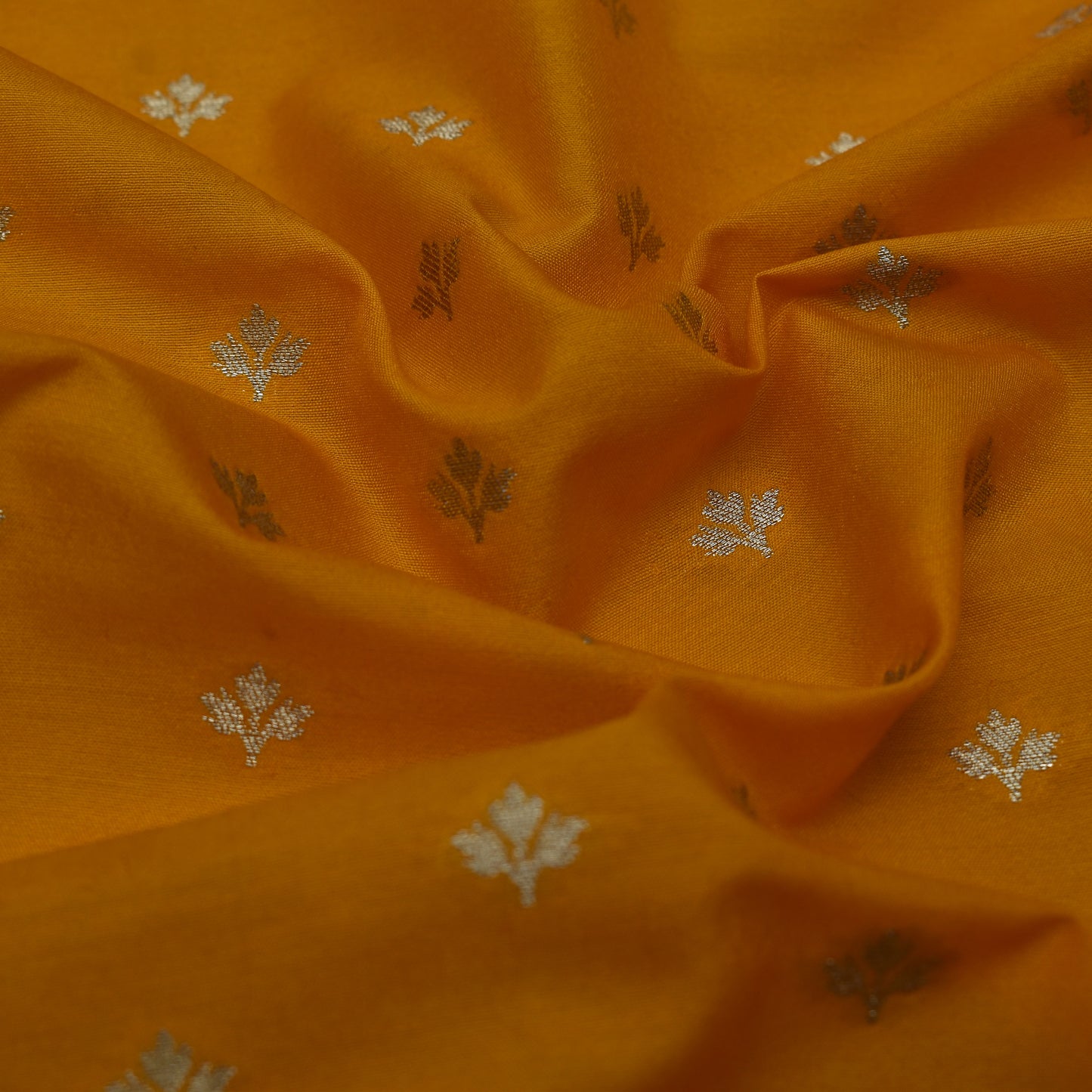 Mustard Color Brocade Fabric