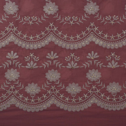 Colored Color Cotton Plazo Embroidery Fabric