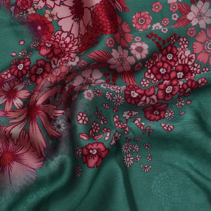 Multi Color Modal Satin Print Fabric