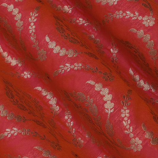 Magenta Color Brocade Fabric