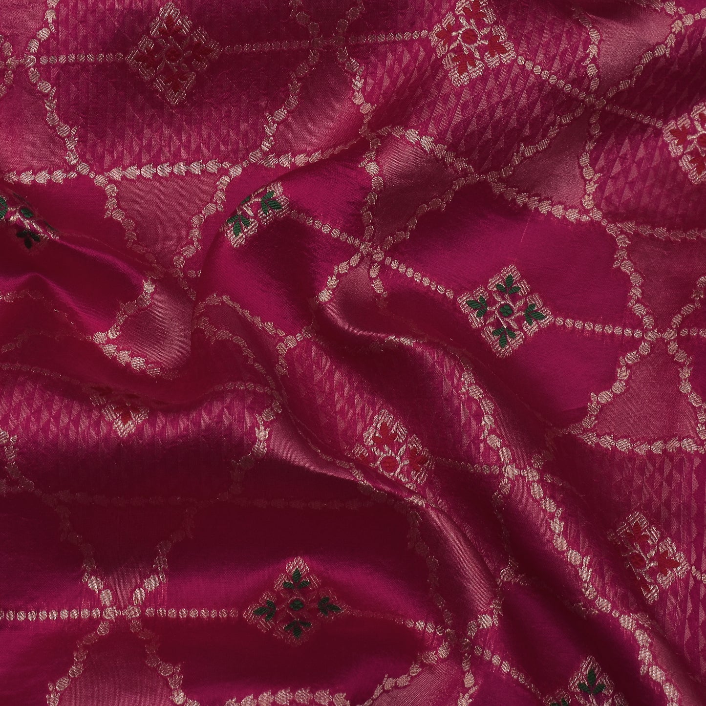 Rani Color Katan Meena Brocade Fabric