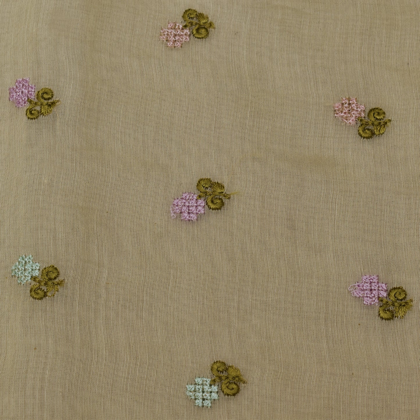 Lemon Color Chanderi Booti Fabric