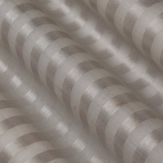Dyeable Organza Zari Stripe Fabric