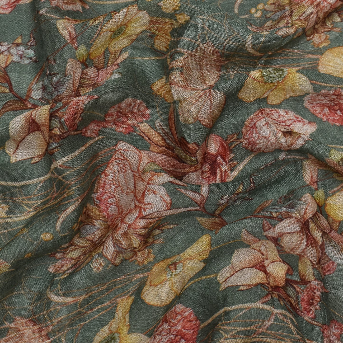 Multi Color Chinon Print Fabric