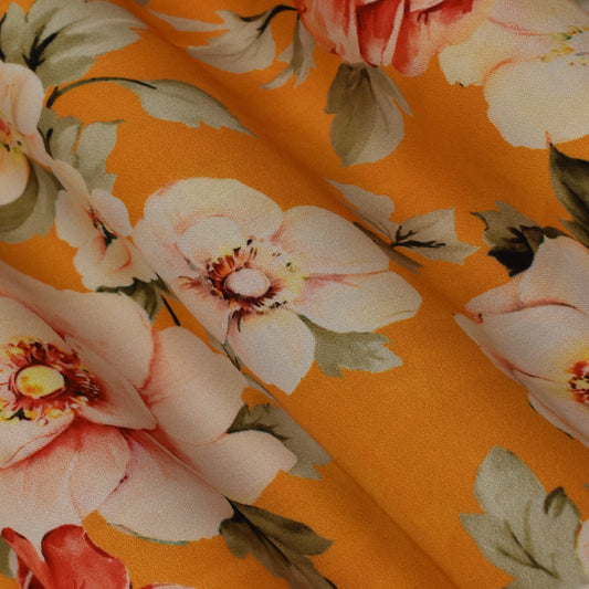 Multi Color Modal Satin Print Fabric