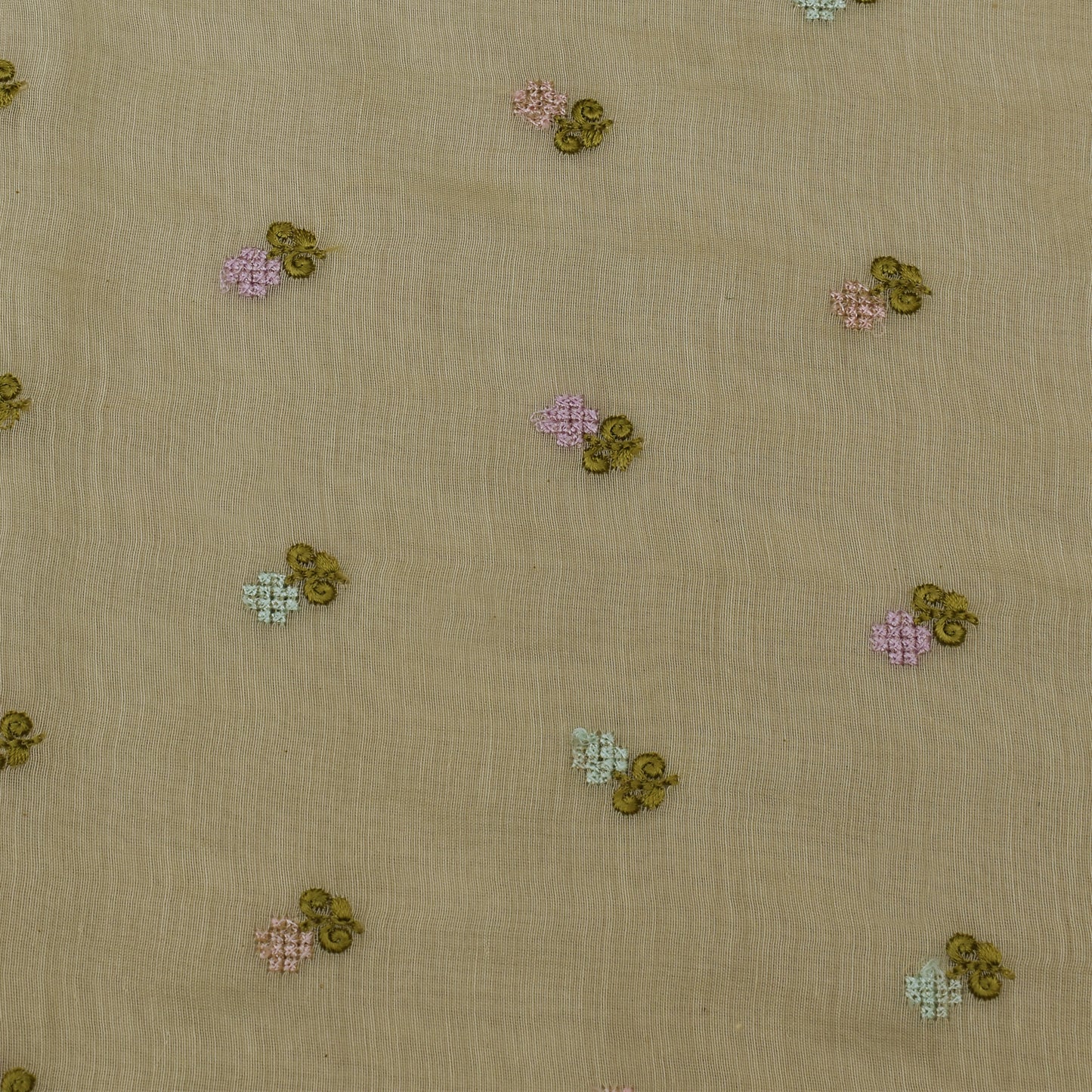 Lemon Color Chanderi Booti Fabric