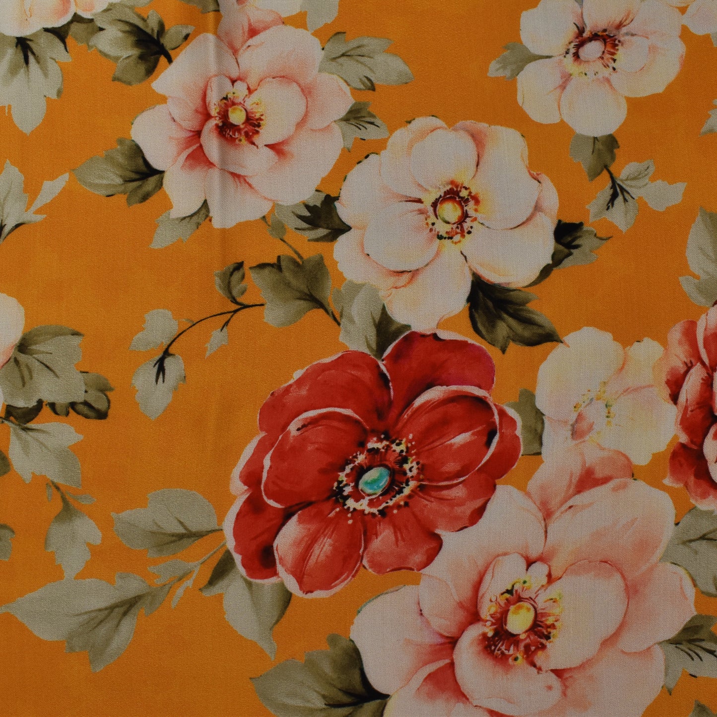 Multi Color Modal Satin Print Fabric