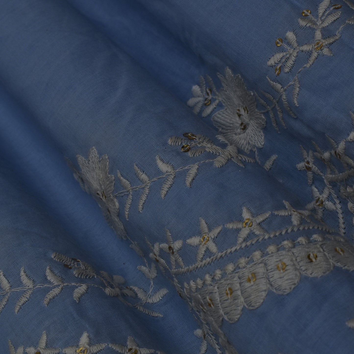 Colored Color Cotton Plazo Embroidery Fabric