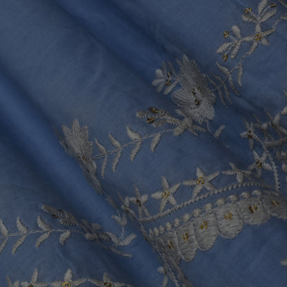 Colored Color Cotton Plazo Embroidery Fabric