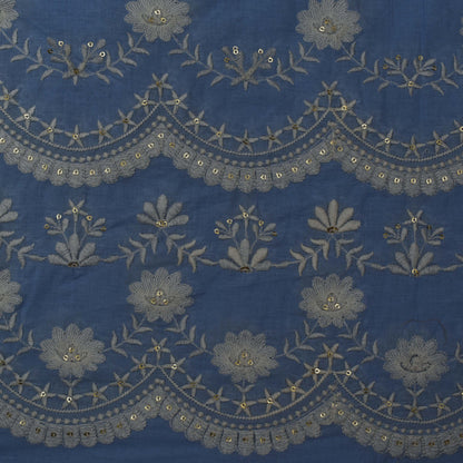 Colored Color Cotton Plazo Embroidery Fabric