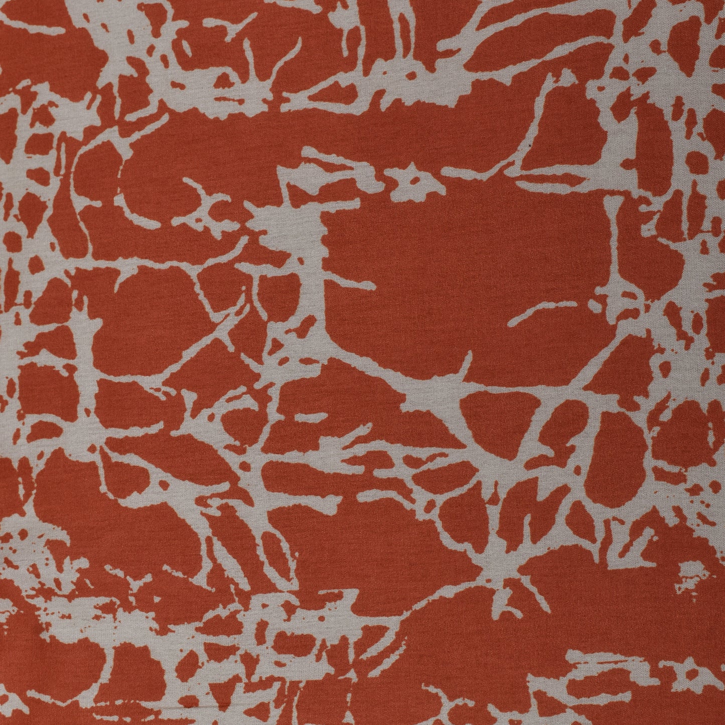 Rust Color Slub Tussar Print Fabric