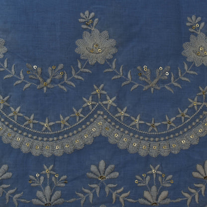 Colored Color Cotton Plazo Embroidery Fabric