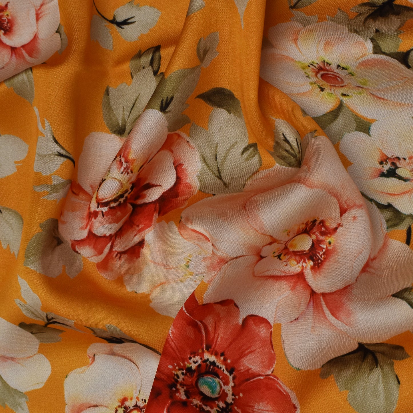 Multi Color Modal Satin Print Fabric