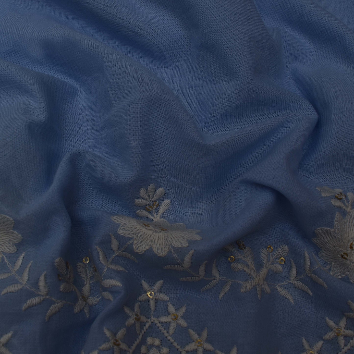 Colored Color Cotton Plazo Embroidery Fabric