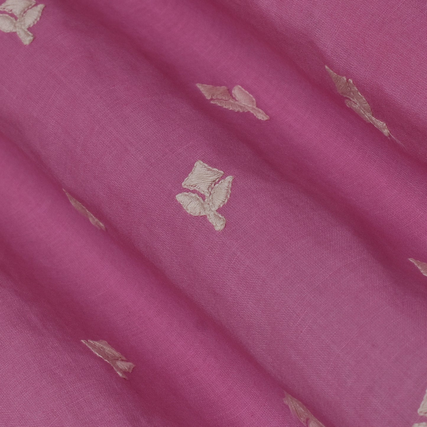 Pink Color Cotton Booti Fabric