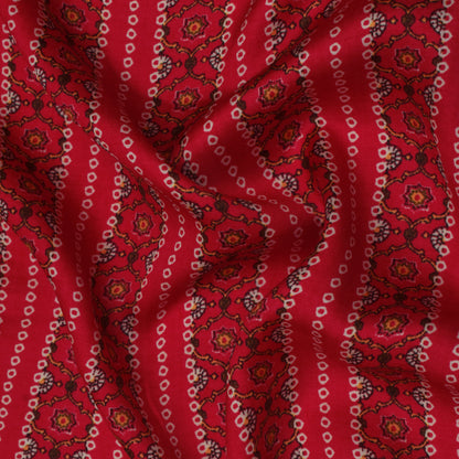 Multi Color Modal Satin Print Fabric