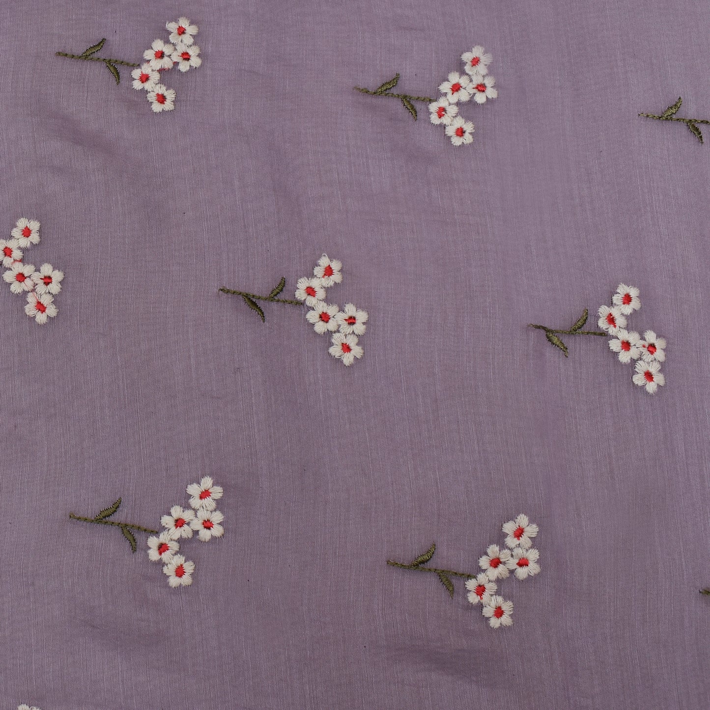 Lavender Color Chanderi Booti Fabric