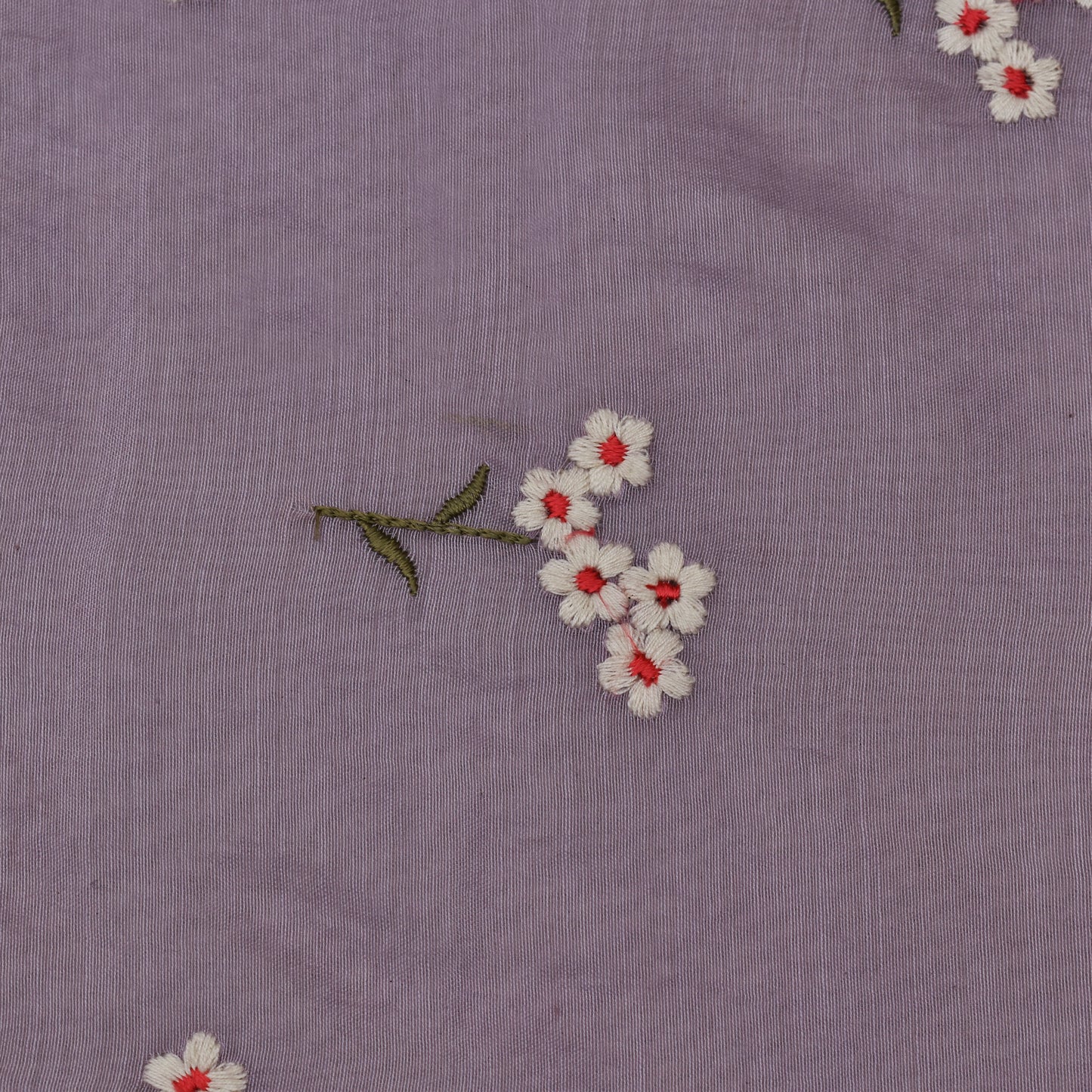 Lavender Color Chanderi Booti Fabric