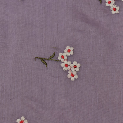 Lavender Color Chanderi Booti Fabric
