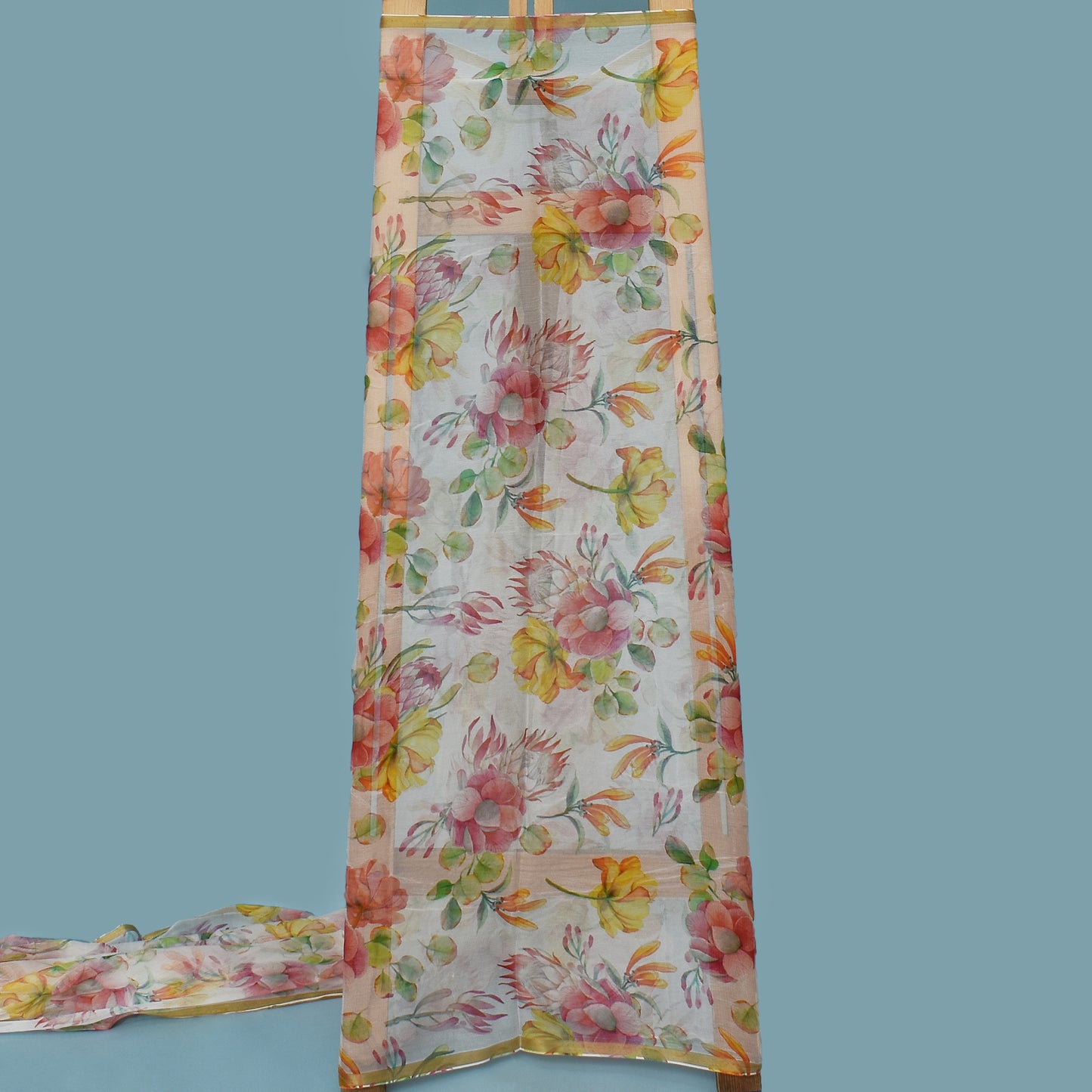 Multi Color Chiffon Hydra Print Fabric