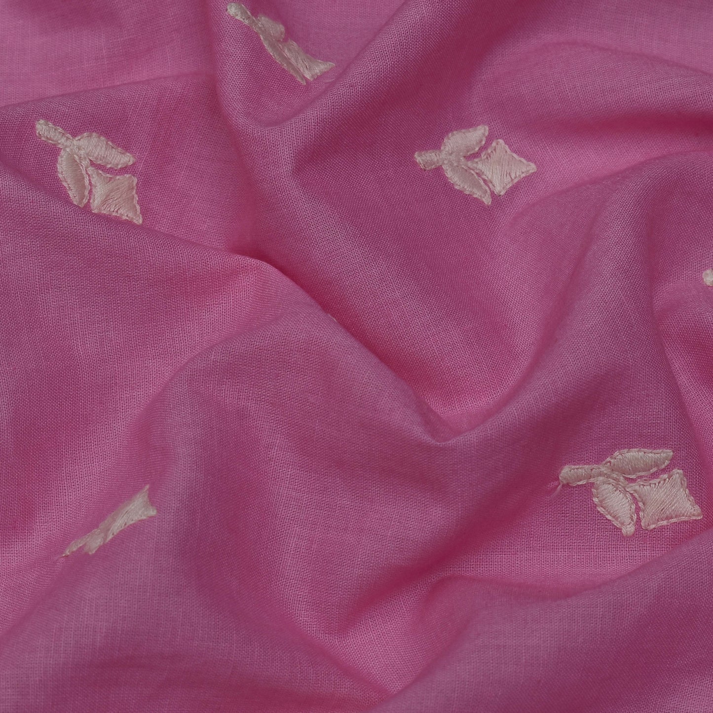 Pink Color Cotton Booti Fabric