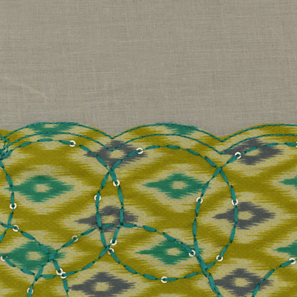 Off White Color Kora Cotton Plazo Fabric