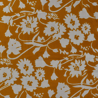 Yellow Color Modal Satin Print Fabric