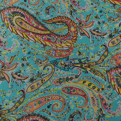 Multicolor Chinon Floral Print Fabric