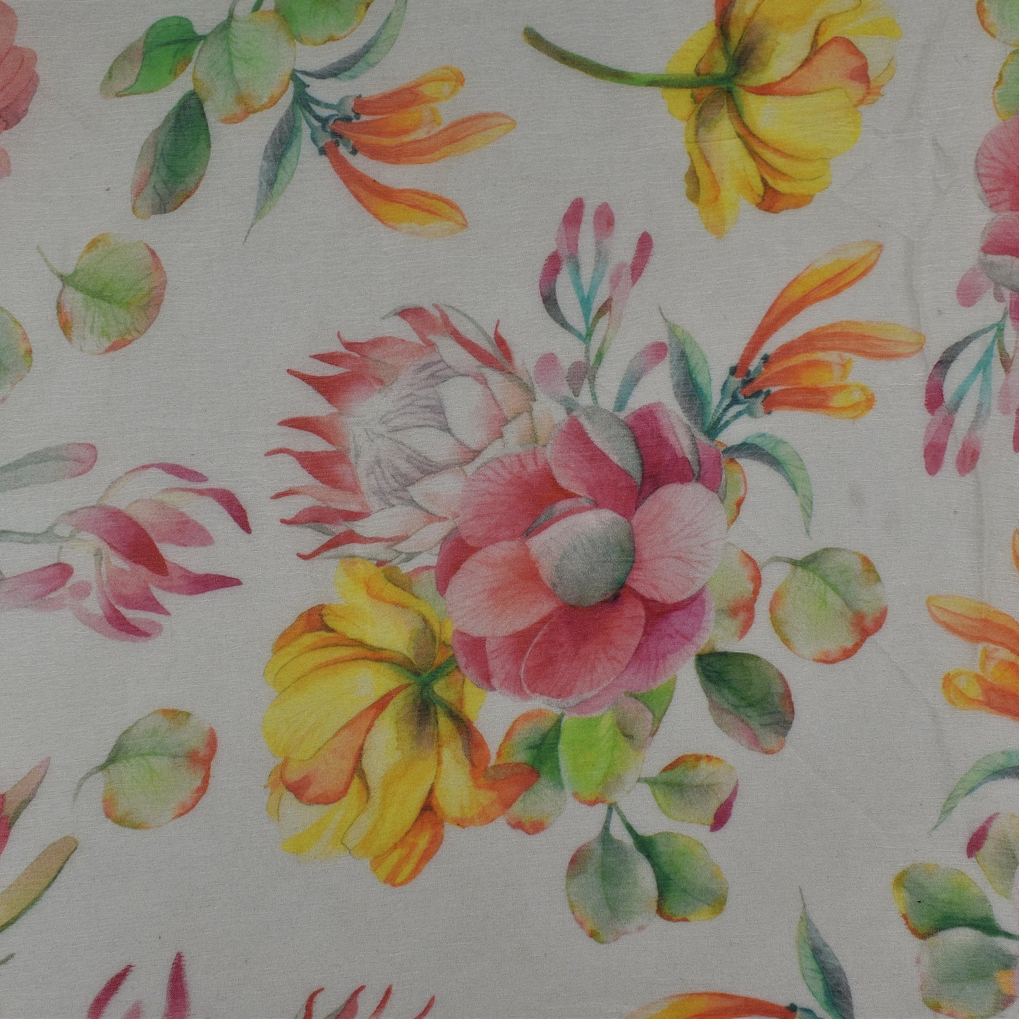 Multi Color Chiffon Hydra Print Fabric